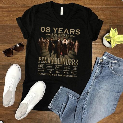 08 years 2013 2021 Peaky Blinders thank you for the memories signature shirt