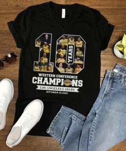 10 Years Western Conference Champions Los Angeles Lakers September 26 2020 shirt