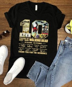 10 years of 2010 2020 the walking dead 10 seasons 146 episodes thank for the memories signatures shirt