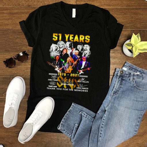 51 years 1970 2021 Styx thank you for the memories shirt