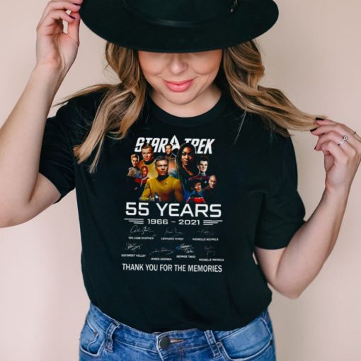 55 Years 1966 2021 Star Trek Signature Thank You For The Memories T shirt