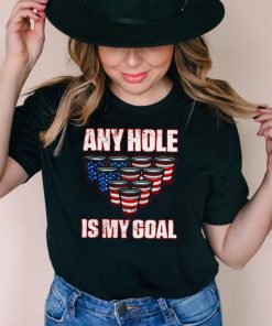 American Flag Cups Any Hole Is My Goal T shirt