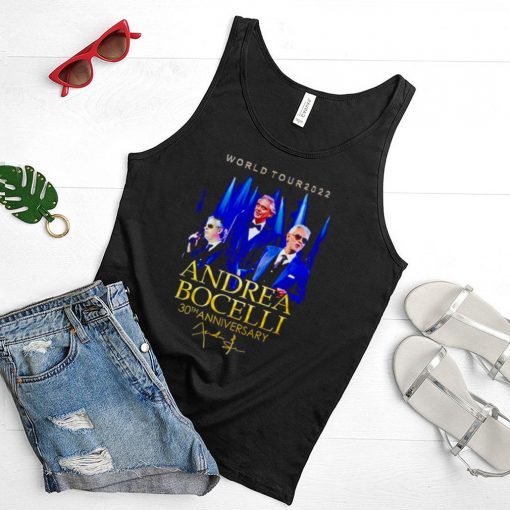 Andrea Bocelli world tour 2022 30th Anniversary shirt