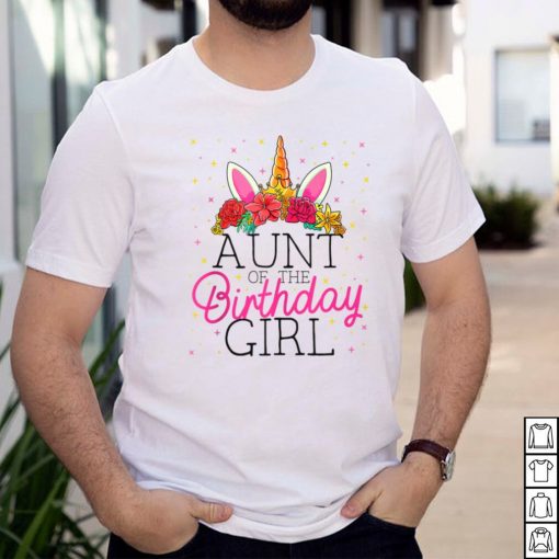 Aunt of the Birthday Girl Unicorn Birthday Tank Top