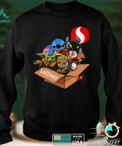 Baby Yoda Gizmo Groot Stitch And Toothless Safeway Logo Shirt
