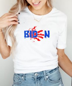 Blood On His Hands Biden Bring Trump Back Trending Novelty T Shirt