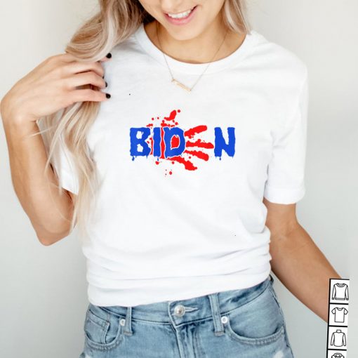 Blood On His Hands Biden Bring Trump Back Trending Novelty T Shirt