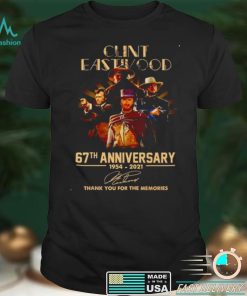 Clint Eastwood 67th anniversary 1954 2021 signatures thank you for the memories shirt
