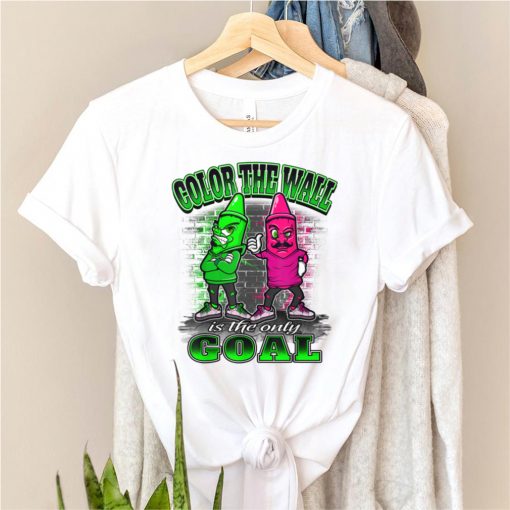 Color The Wall Is The Only Goal Kids Coloring T Shirt