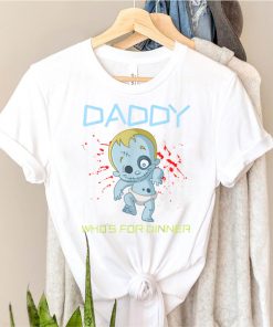 Daddy Who's For Dinner Zombie Baby Funny Halloween Costume T Shirt