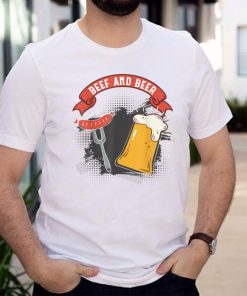 Funny Beef And Beer Perfect Combo Cow Meat Beef T Shirt