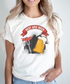 Funny Beef And Beer Perfect Combo Cow Meat Beef T Shirt