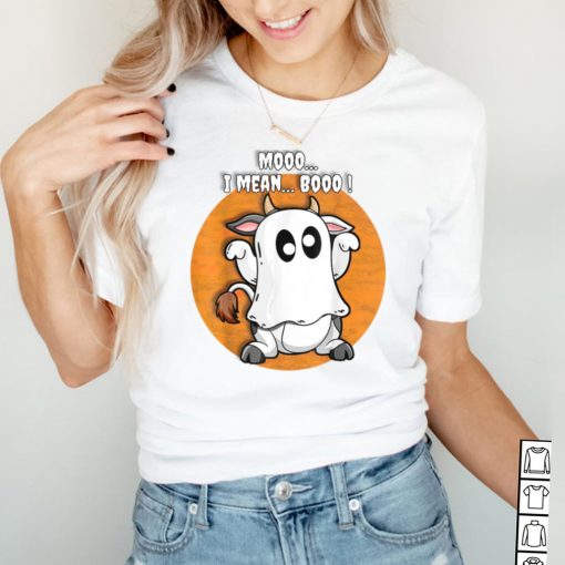 Ghost Cow Moo I Mean Boo Pumpkin T Shirt