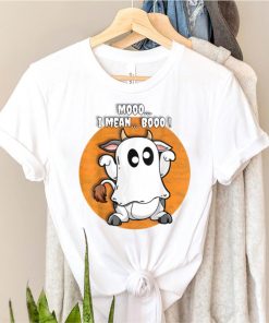 Ghost Cow Moo I Mean Boo Pumpkin T Shirt