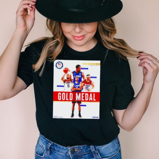 Gold Meadal Basketball Team USA shirt