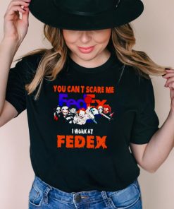 Horror Halloween you can’t scare me I work at FedEx shirt