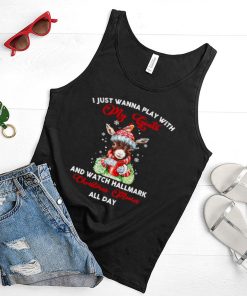 I Just Wanna Play With My Goats And Watch Hallmark Christmas Movies All Day T shirt