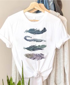 Indigenous Heritage Jewel Tone Feathers Native American T Shirt