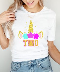 Kids Gift for 2 Year Old Girl Unicorn 2nd Birthday Girls T Shirt