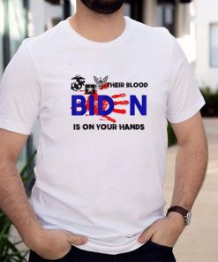 Mens Their Blood Biden Is On Your Hands  Vintage Biden Handprint T Shirt