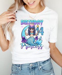 Mermaid Birthday Girl 14 Years Old Mermaid 14th Birthday T Shirt