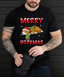 Merry Nopemas Corgi Nope Lazy Funny Pajamas Christmas T Shirt