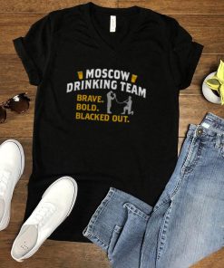 Moscow Drinking Team Brave Bold Blacked Out Shirt