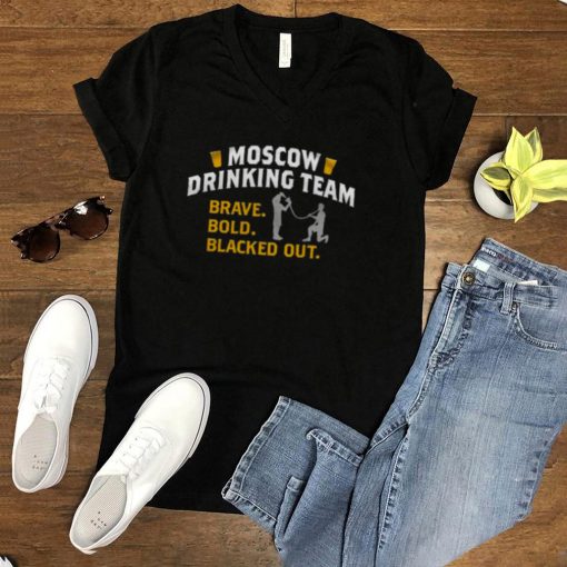 Moscow Drinking Team Brave Bold Blacked Out Shirt