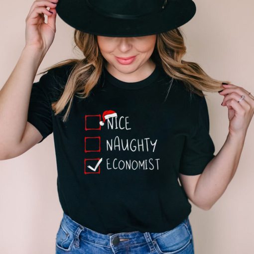 Nice Naughty Economist Christmas List Santa Claus Economics T Shirt