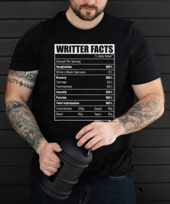 Nutrition Fact Writer Books Author T Shirt