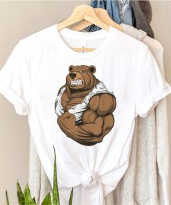 Papa Bear and Baby Bear Cub for Tough Gym Dad Fitness T Shirt