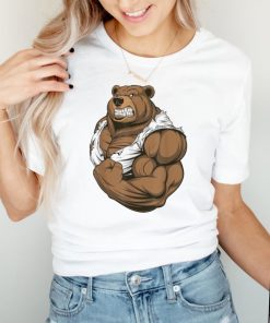 Papa Bear and Baby Bear Cub for Tough Gym Dad Fitness T Shirt