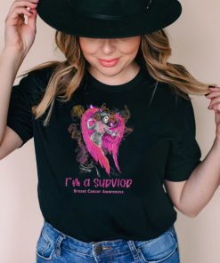 Pink Angel Butterfly I’m A Survivor Breast Cancer Awareness T Shirt