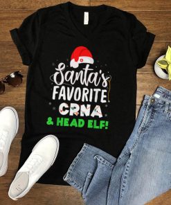 Santa Favorite CRNA Head ELF Crew Nurse Anesthetists RN T Shirt