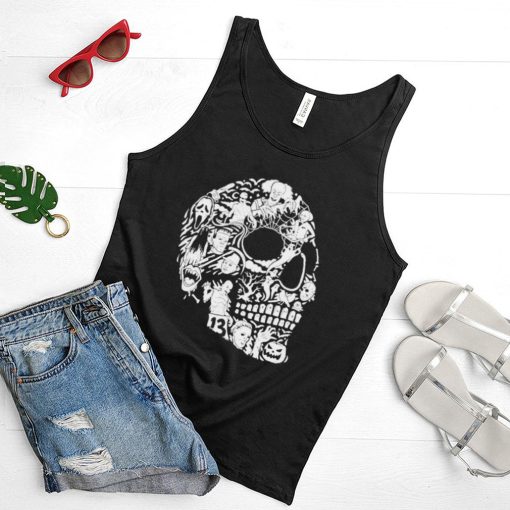Skull horror characters Halloween mashup shirt