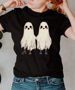 Spooky Ghost Cute Roller Skating Ghost Couple Shirt