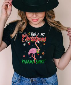 This Is My Christmas Pajama Shirt Cute Xmas Flamingo T Shirt