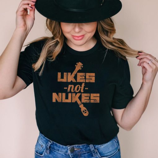Ukes Not Nukes Anti War Ukulele shirt