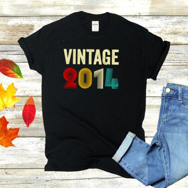 Vintage 2014 7 Years Old 7th Birthday T Shirt