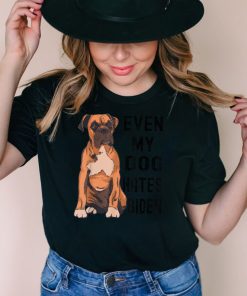 Vintage Anti Biden Even My Dog Hates Biden Boxer Dog Lover T Shirt