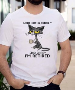 What Day Is Today Who Cares I’m Retired Funny Cat Tank Top