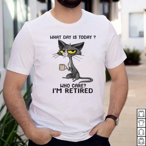 What Day Is Today Who Cares I’m Retired Funny Cat Tank Top