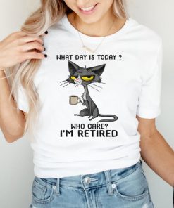 What Day Is Today Who Cares I'm Retired Funny Cat Tank Top