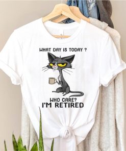 What Day Is Today Who Cares I'm Retired Funny Cat Tank Top