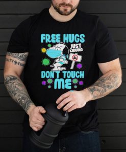 snoopy wear masks free hugs just kidding dont touch me shirt