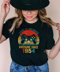 tmp90_Level 67 Unlocked Awesome Since 1954 Video Game 67th Bday Shirt