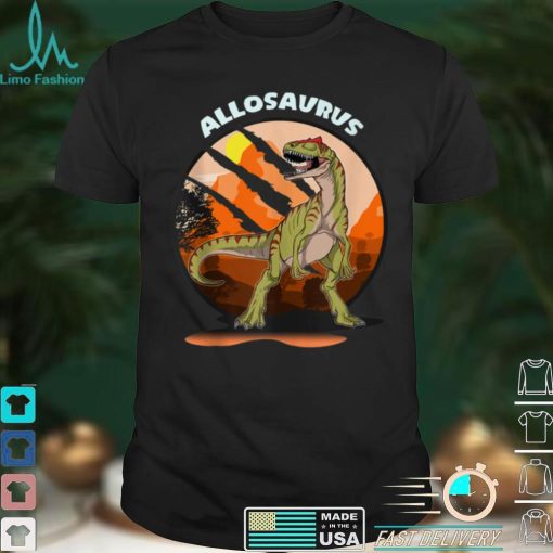 Allosaurus Dinosaur Design With Background Tank Top
