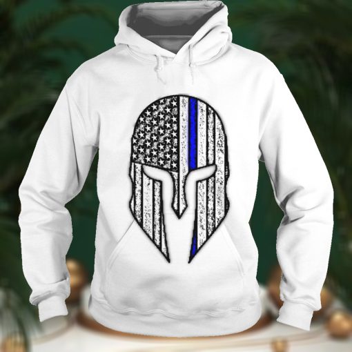 BLUE American Flag Warrior Battle Helmet Sweatshirt