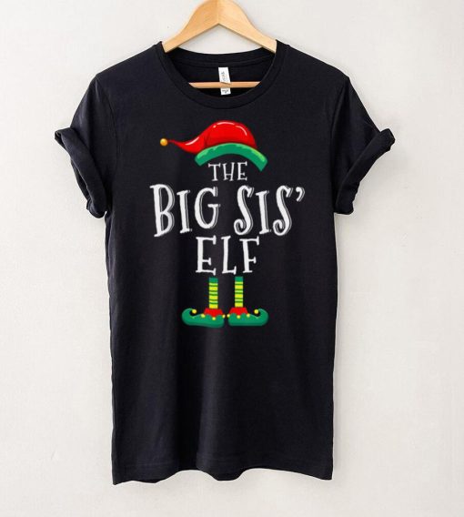 Big Sis Elf Matching Family Group Christmas Party Pajama T Shirt