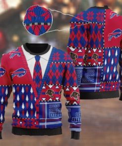 Buffalo Bills NFL American Football Team Cardigan Style 3D Men And Women Ugly Sweater Shirt For Sport Lovers On Christmas Days2